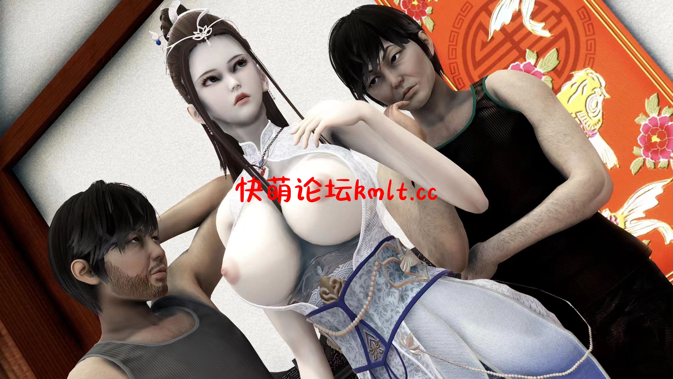 [3D全彩] 国漫 绿帽女神 CG 画...